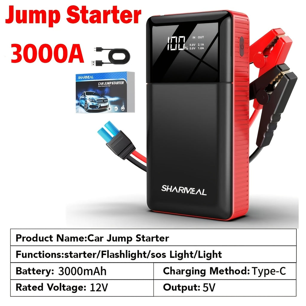 13000A-10000A Jump Starter& Peak 12V Portable Car Jump Starter, Car Battery Charger, Car Jump Starter with Air Compressor, Jump Starter Para, Car Accessories Tools, LED Light, Battery Charger, Cart Battery Charger, Tir