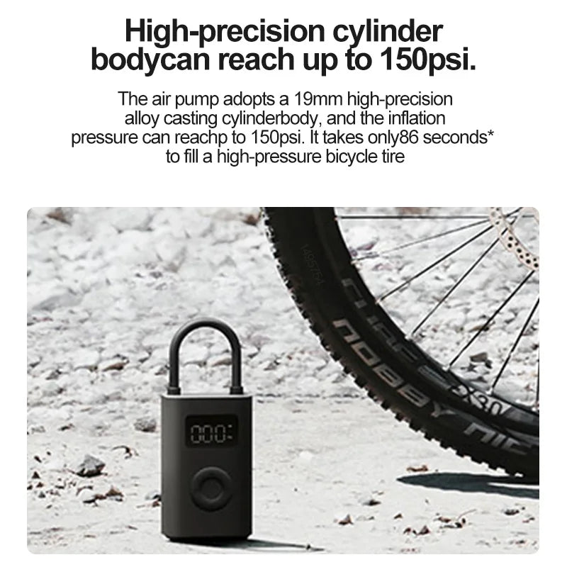 Xiaomi Mini Portable Air Pump 2 Mijia Electric Air Compressor Treasure Type-C Multitool Inflator For Automotive Car 2000mAh 5V