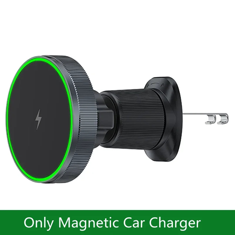 Magnetic Car Wireless Charger Stand Bracket Magnet Car Phone Holder Mount Fast Charging Station for iPhone15 14 13 12 11 Pro Max