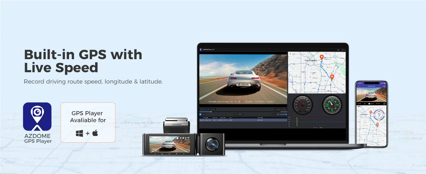 AZDOME 4K Dash Cam M550 Max Built-in GPS Wifi Camera Car DVR 3.18”Screen Night Vision 24H Parking Monitor Support Rear Cam