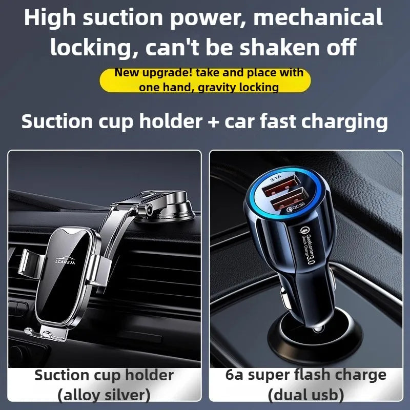 Car Phone Holder 360° Adjustable Car Phone Mount,Cell Phone Holders for Your Car for Dashboard Vent,All Smartphones & Car Models